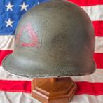 ORG. US WO2 M1 FIXED BALE HELM *A-SQUADRON AMOURED DIVISION*, Verzamelen, Militaria | Tweede Wereldoorlog, Ophalen of Verzenden