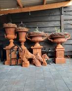 Gietijzeren tuinvazen tuinvaas bloempot bloembak op sokkel, Tuin en Terras, Tuinvazen, Ophalen, Nieuw