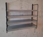 Vintage modulair wandrek met metalen planken zoals Tomado⁸, Ophalen of Verzenden