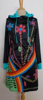 Vrolijk apart print jurkje met capuchon/hoodie! 40, Kleding | Dames, Jurken, Maat 38/40 (M), Overige kleuren, Verzenden, Zo goed als nieuw