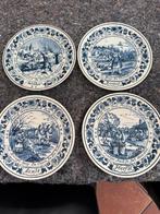4 Delfsblauwe Borden - Seizoenen, Ophalen of Verzenden