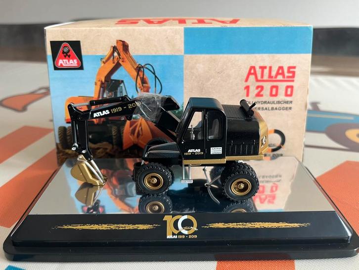 Atlas 1200 mobiele kraan zwarte uitvoering NZG 606/01 nieuw, Hobby en Vrije tijd, Modelauto's | 1:50, Nieuw, Hijskraan, Tractor of Landbouw