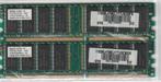 2 x 256MB DDR 333MHz PC2700U RAM Modules, Computers en Software, RAM geheugen, 1 GB of minder, Ophalen of Verzenden, Desktop, DDR