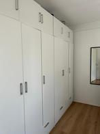 Kledingkast (kastenwand), wit, 2 kasten met bovenbouw, Huis en Inrichting, Kasten | Kledingkasten, Ophalen, Zo goed als nieuw