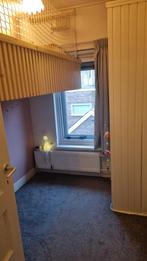 Handgemaakt grenenhouten bed (half hoogslaper), Ophalen, 90 cm, Eenpersoons, Wit