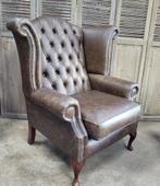 Chesterfield oorfauteuil scrollwing xl King chair, Huis en Inrichting, Ophalen, Gebruikt