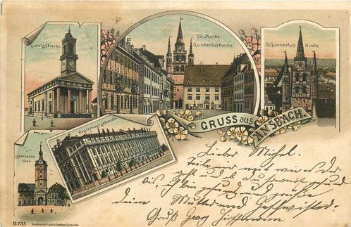 (379-151-015) Ansbach Litho, Verzamelen, Ansichtkaarten | Buitenland, Duitsland, Verzenden