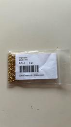 Knijpkralen goud 2 mm 3 gram, Ophalen of Verzenden, Nieuw, Kraal