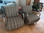 2x Leolux Scylla fauteuils laag zwart/wit, Huis en Inrichting, Fauteuils, Gebruikt, 75 tot 100 cm, 50 tot 75 cm, Ophalen