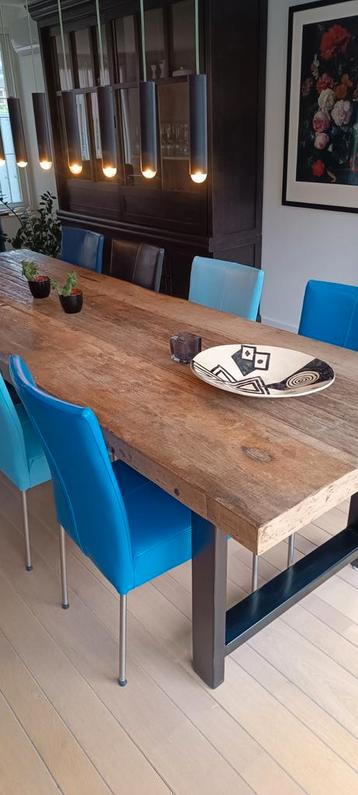 Eettafel 300x95, landelijke stijl eikenhout blad.. beschikbaar voor biedingen