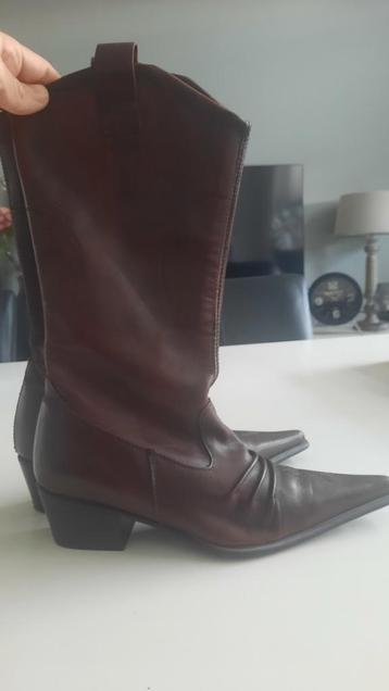 Te koop nieuwe bruine cowboy laarzen maat 39 beschikbaar voor biedingen