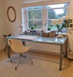 Tafel met glasplaat ('zwevend blad'), Huis en Inrichting, Tafels | Salontafels, Ophalen, 100 tot 150 cm, 50 tot 75 cm, Zo goed als nieuw