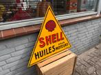 Vintage Shell Emaille Reclamebord - Huiles Moteurs, Ophalen of Verzenden