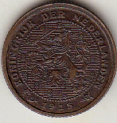 1/2 cent 1915 P met mooie donkere kleur, Postzegels en Munten, Munten | Nederland, Overige waardes, Koningin Wilhelmina, Verzenden