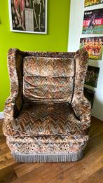 Retro stoffen fautuille/ stoel, Huis en Inrichting, Fauteuils, Ophalen, Minder dan 50 cm, Gebruikt, 75 tot 100 cm