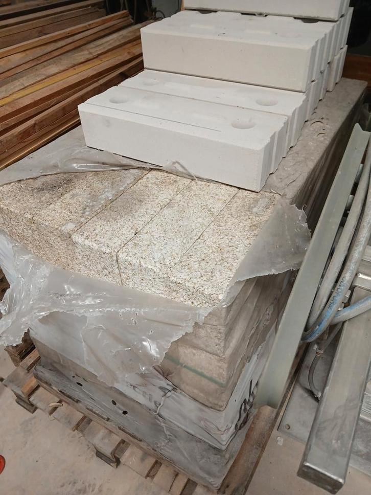Nieuwe graniet banden 24 stuks 100x15x10 cm, Huis en Inrichting, Stoffering | Vloerbedekking, Nieuw, Ophalen of Verzenden
