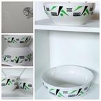 Société Céramique Twee schalen c.a. 1930 / 1949 groen zwart, Ophalen