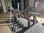 Complete Halterset met Gewichten en Stangen, Sport en Fitness, Ophalen, Gebruikt, Benen, Halterset