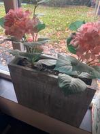 Gratis Bloembak met Kunst Hortensia, Huis en Inrichting, Ophalen, Zo goed als nieuw, Binnen