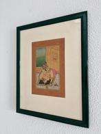 Indiaas schilderij erotisch Indiase School miniatuur erotiek, Ophalen of Verzenden