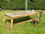 Intratuin tuin tafel 100 x 200 cm incl olie en 6 stoelen, Tuin en Terras, Tuintafels, Ophalen, Gebruikt, Rechthoekig, Hout