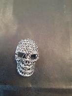 Bling bling doodshoofd broche, Ophalen of Verzenden, Nieuw, Zilver, Overige materialen
