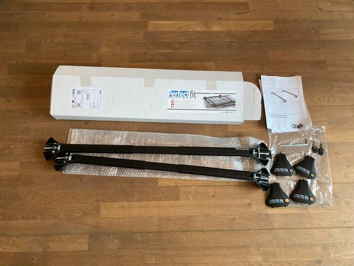 Modula Universele Dakdragers Zwart - Gesloten Rail, Auto diversen, Dakdragers, Zo goed als nieuw, Ophalen of Verzenden