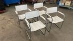 Mart Stam - buisframe stoelen wit - Breuer Bauhaus. 4 stuks, Ophalen, Zo goed als nieuw, Wit