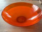 Fruitschaal oranje glas., Huis en Inrichting, Ophalen of Verzenden, Zo goed als nieuw, Rond, Glas