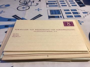 No4124 Briefkaart formulier tot mededeling van adreswijzigin beschikbaar voor biedingen