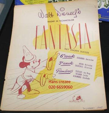 zoek folder Disney film fantasia triomf in technicolor 1947 beschikbaar voor biedingen