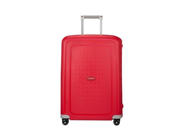 Samsonite S’cure 69 koffer, kleur: crimson red, Sieraden, Tassen en Uiterlijk, Koffers, Zo goed als nieuw, Hard kunststof, 60 tot 70 cm