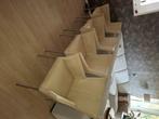 beige eetkamer stoelen, Huis en Inrichting, Stoelen, Ophalen, Gebruikt, Overige kleuren, Leer