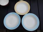 3 Pastel diepe borden P. Regout Sphinx, Ophalen of Verzenden, Porselein, Overige stijlen, Bord(en)