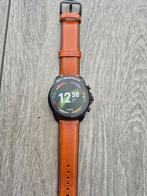 Fossil Gen 6. Met lederen band. Zo goed als nieuw., Sieraden, Tassen en Uiterlijk, Smartwatches, Zwart, Fossil gen 6, Ophalen of Verzenden