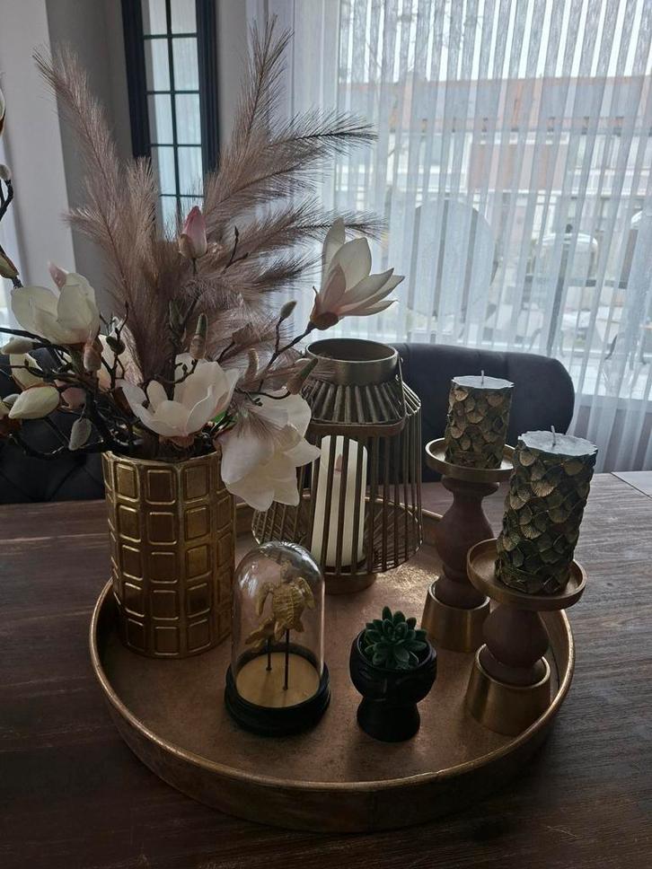 Dienblad met inhoud, Huis en Inrichting, Woonaccessoires | Overige, Zo goed als nieuw, Ophalen of Verzenden