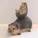 Beeld: 2 kerst glitter egels - 19 x 13 x 17 cm, Ophalen of Verzenden, Zo goed als nieuw, Dier