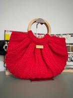 Zomerse tas met houte handvat, Ophalen of Verzenden, Nieuw, Rood, Handtas