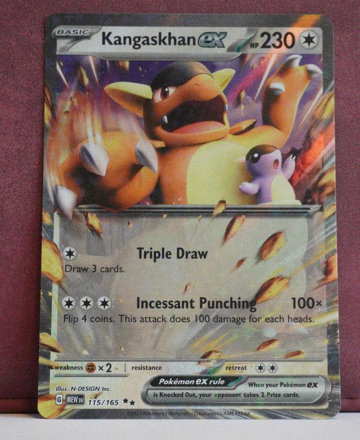 Kangaskhan EX 115-165 151 Pokémon Kaart, Hobby en Vrije tijd, Verzamelkaartspellen | Pokémon, Nieuw, Losse kaart, Verzenden