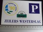 sticker ronde om texel 1990 zeilers westerslag P parkeren, Verzenden, Zo goed als nieuw, Sport
