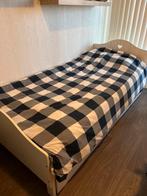 Wit 1-persoons ledikant verstelbaar met grote lade, Ophalen, 85 tot 100 cm, Zo goed als nieuw, Matras