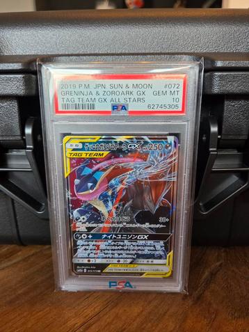 Greninja & Zoroark GX - Japanse Tag Team PSA 10! beschikbaar voor biedingen
