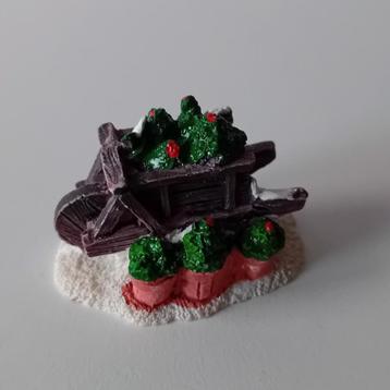 Kerstfiguur kruiwagen gevuld voor Kerstdorp beschikbaar voor biedingen