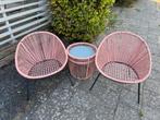 Loungeset - Roze, Tuin en Terras, Tuinsets en Loungesets, Ophalen, Zo goed als nieuw