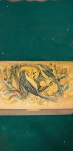 blik vintage met vogels, Verzamelen, Blikken, Ophalen of Verzenden