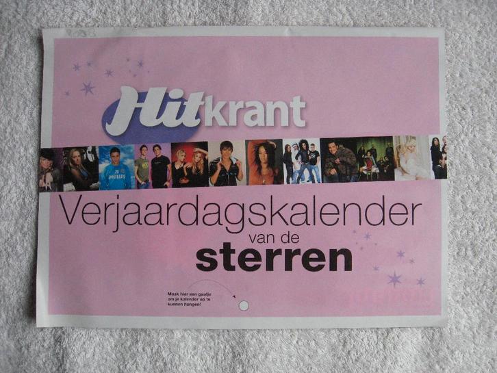 Hitkrant jaarkalenders 2008 + 2009 (met alle Star birthdays), Verzamelen, Muziek, Artiesten en Beroemdheden, Boek, Tijdschrift of Artikel