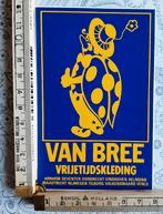 Vintage sticker Van Bree vrijetijdskleding schildpad vlinder, Verzamelen, Stickers, Overige typen, Ophalen of Verzenden, Zo goed als nieuw
