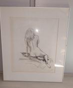 Houtskooltekening Vrouwelijk Naakt, Antiek en Kunst, Kunst | Tekeningen en Foto's, Ophalen