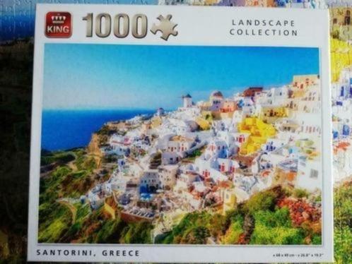 Puzzel 1000 stukjes: Santorini, Greece, Hobby en Vrije tijd, Denksport en Puzzels, Gebruikt, Legpuzzel, 500 t/m 1500 stukjes, Ophalen of Verzenden