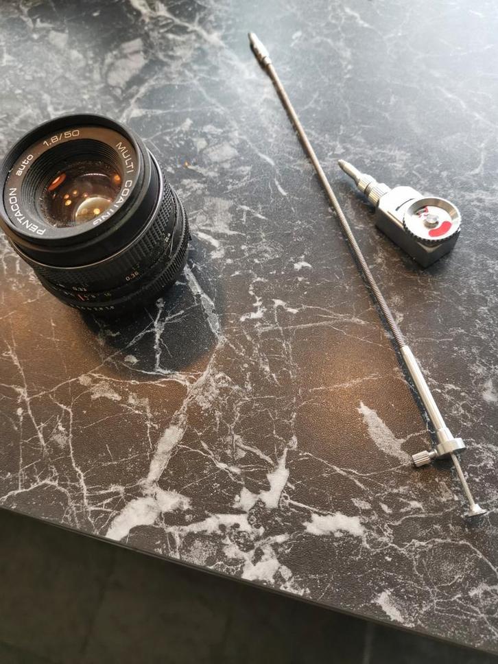 Pentacon Auto 1.8/50 Lens + Accessoires, Audio, Tv en Foto, Fotografie | Lenzen en Objectieven, Gebruikt, Standaardlens, Zoom